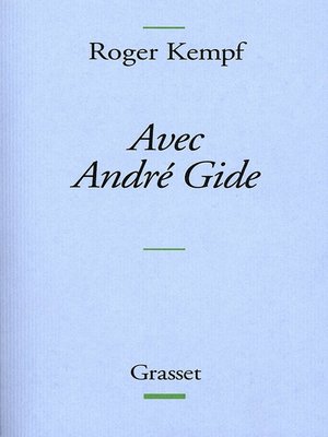 cover image of Avec André Gide
